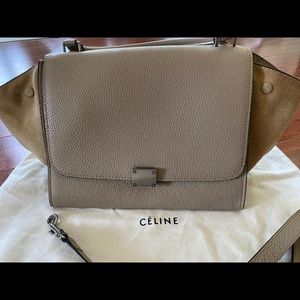 *SOLD*Top handle/ shoulder leather x suede bag